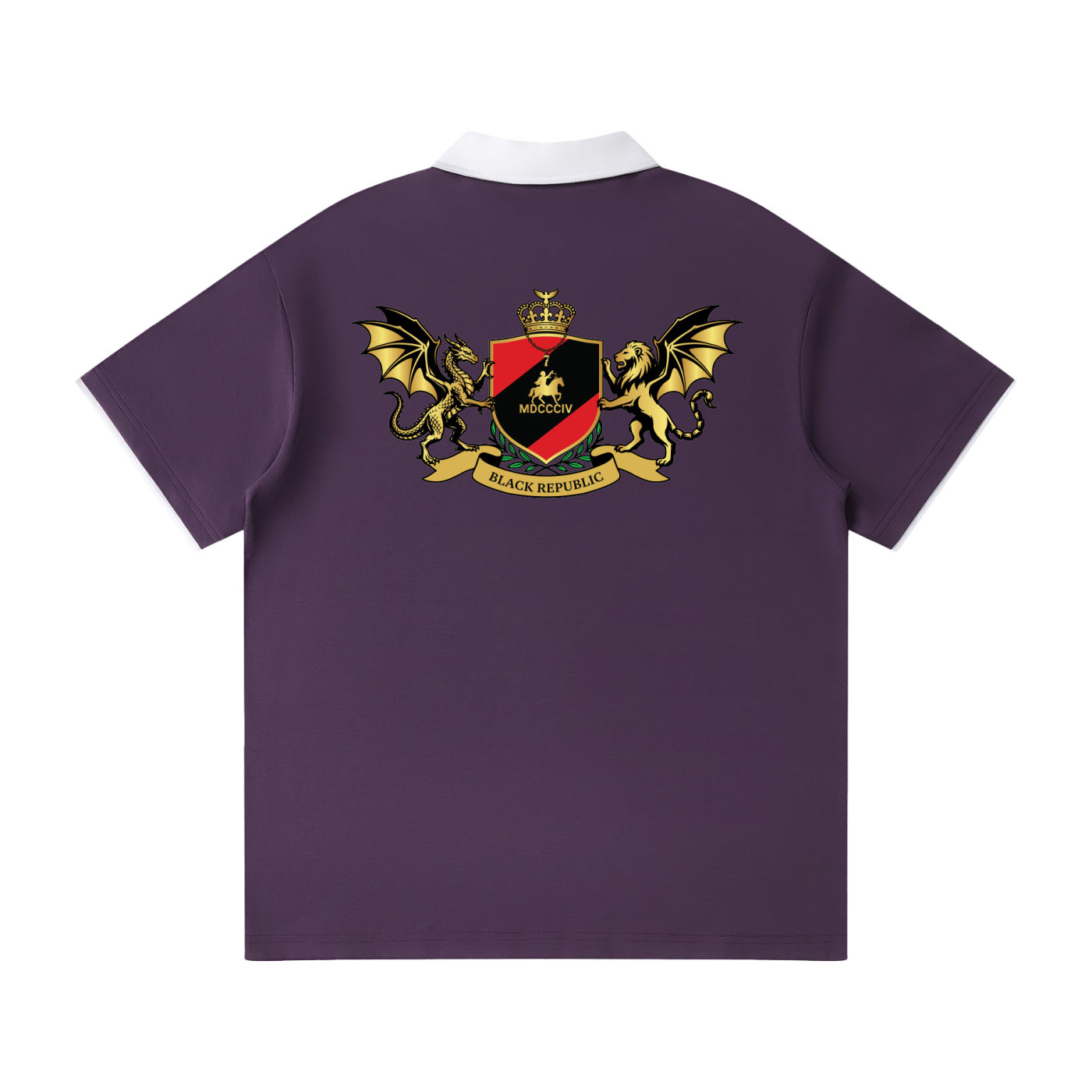 Contrast Collar Raglan Polo Shirt Tee