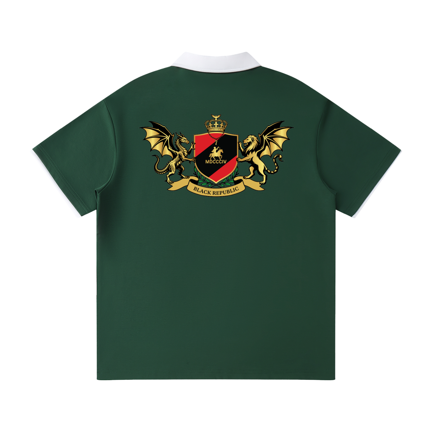 Contrast Collar Raglan Polo Shirt Tee