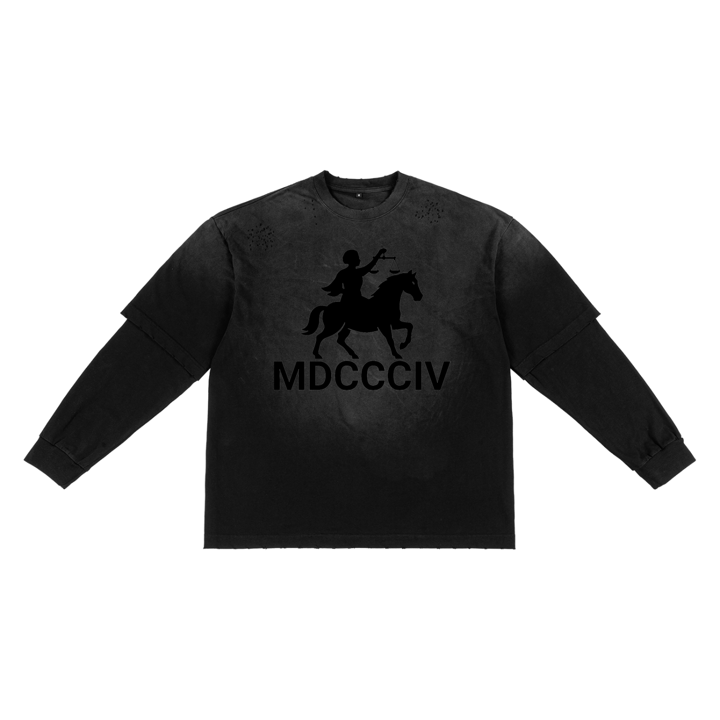 1804 Sunfade Hand-Frayed Faux Two-Piece Tee
