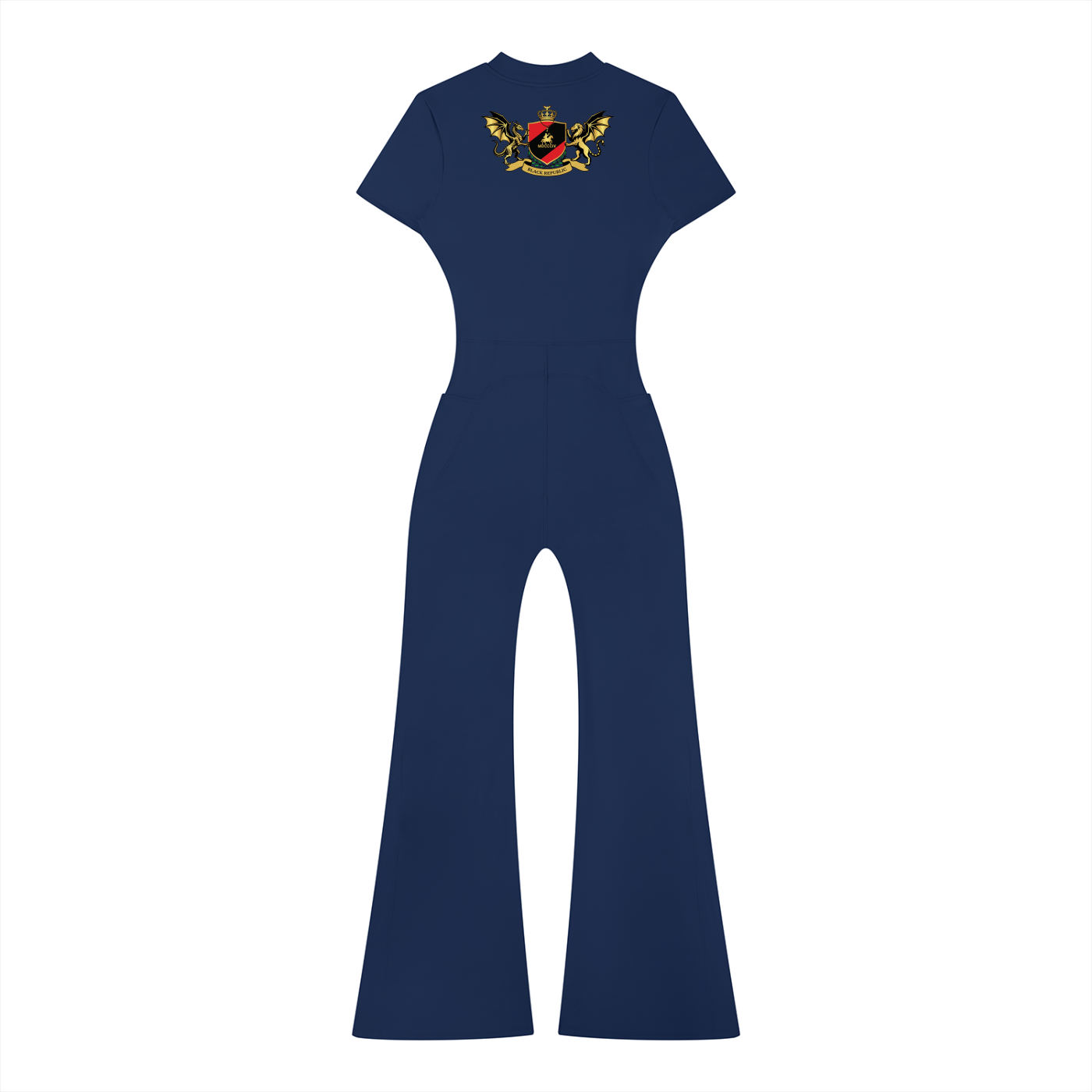 Women’s Tight Flared Leg Quarter-Zip Jumpsuit