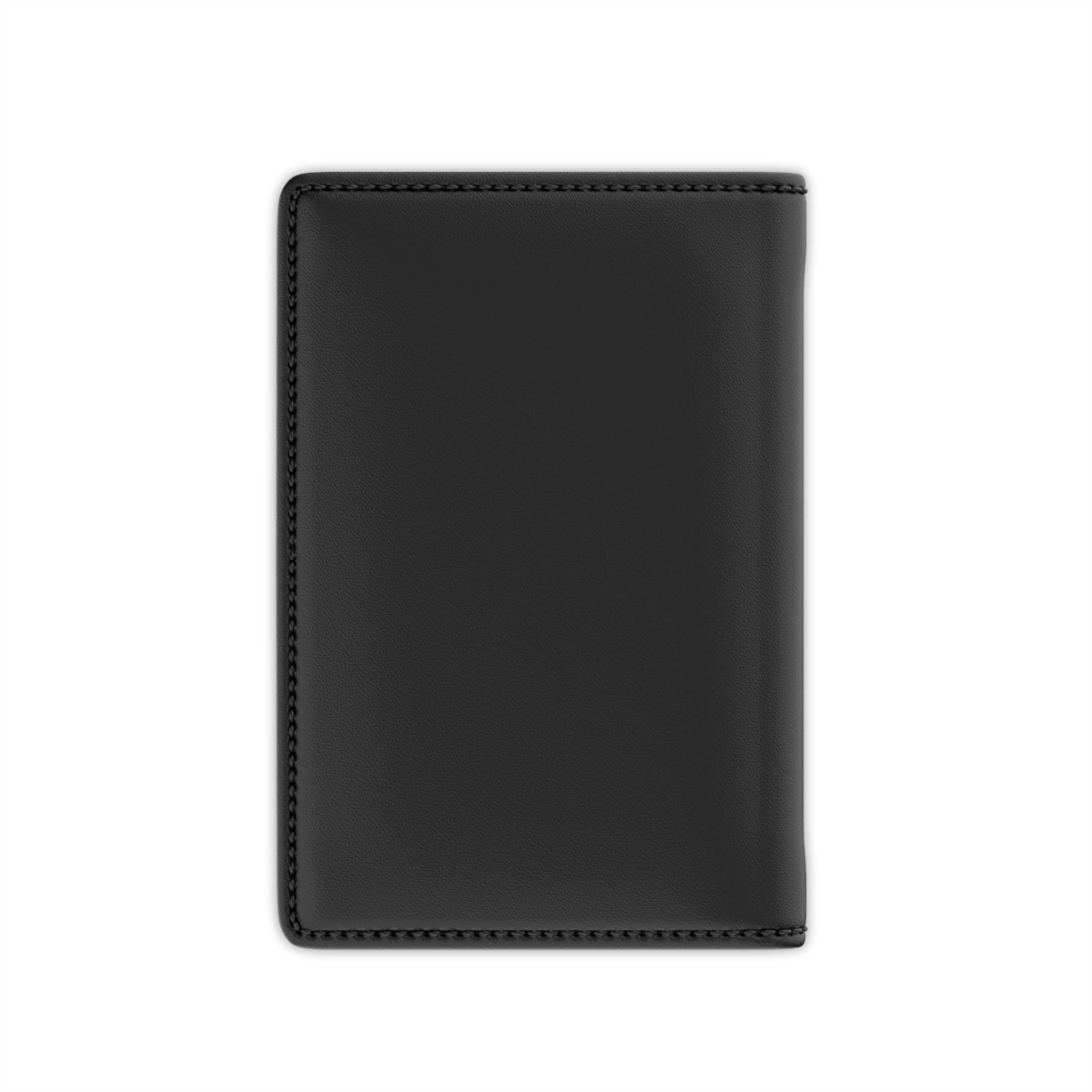 Black Republic Crest Passport Cover — Luxury Travel Passport Holder with Red & Gold Heraldic Shield