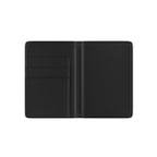 Black Republic Crest Passport Cover — Luxury Travel Passport Holder with Red & Gold Heraldic Shield