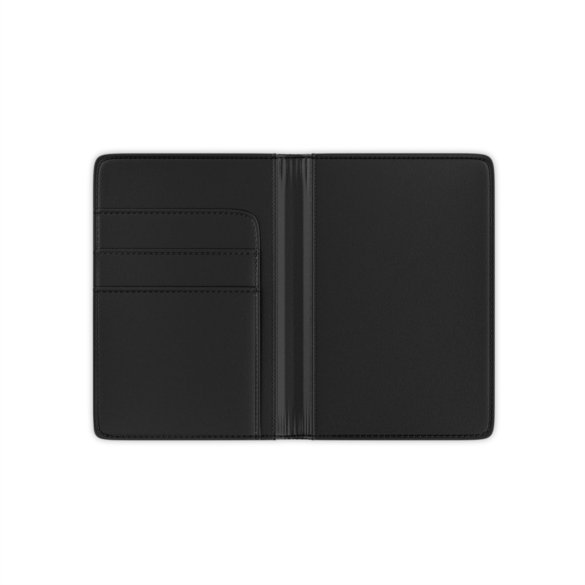 Black Republic Crest Passport Cover — Luxury Travel Passport Holder with Red & Gold Heraldic Shield