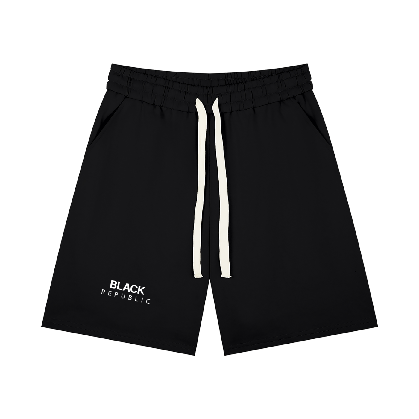 BLACK REPUBLIC Loose Fit Drawstring Shorts