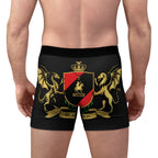 Black Heraldic Crest Men’s Stretch Boxer Briefs