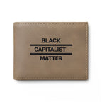 "Black Capitalist Matter" Embossed Leather Card Wallet