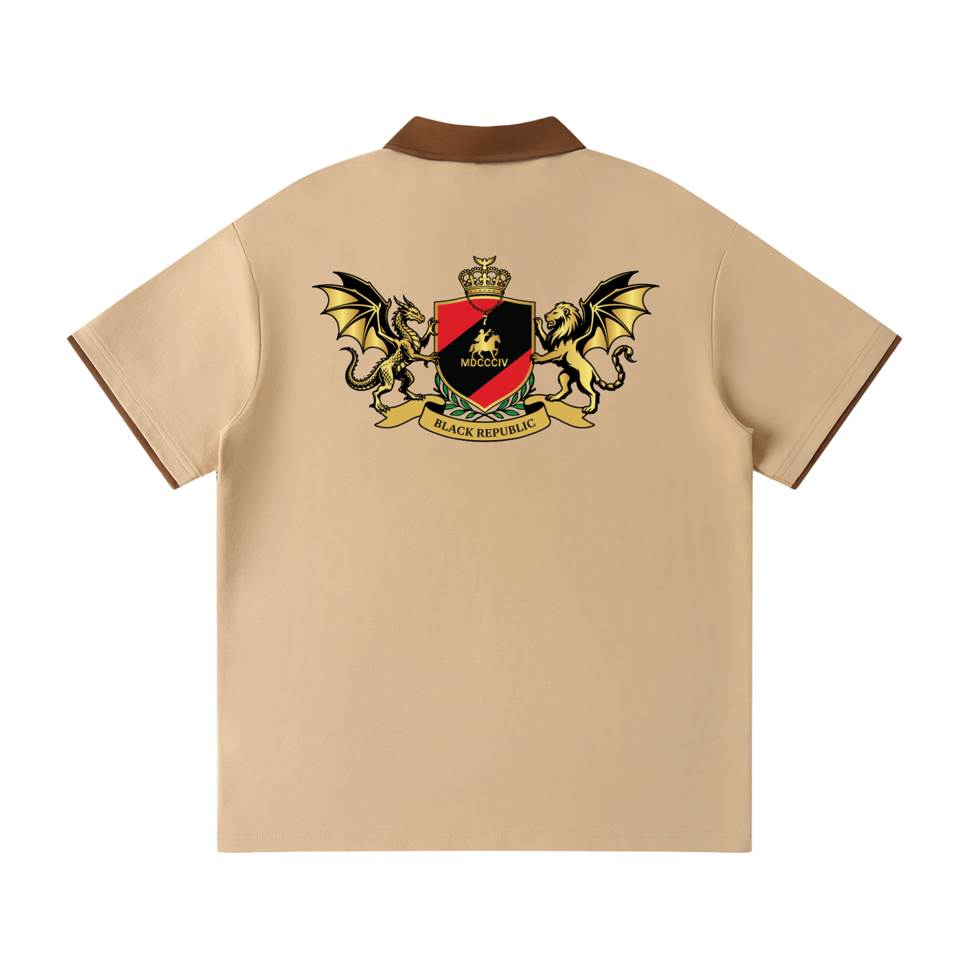 Contrast Collar Raglan Polo Shirt Tee