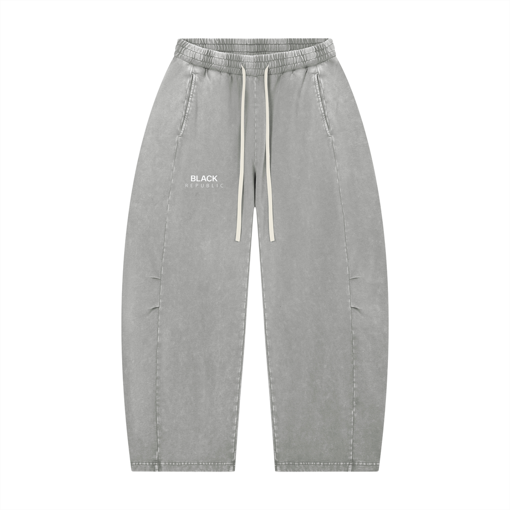 Mineral Wash Barrel Leg Pants