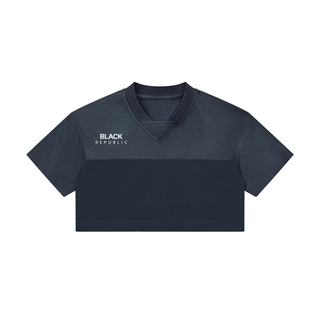 Women’s Cropped Paneled V-Neck Jersey