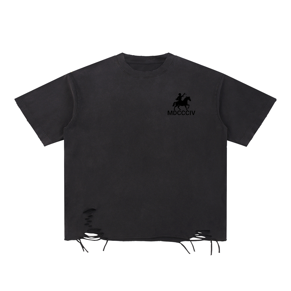 1804 Snow Washed Raw-Hem Tee