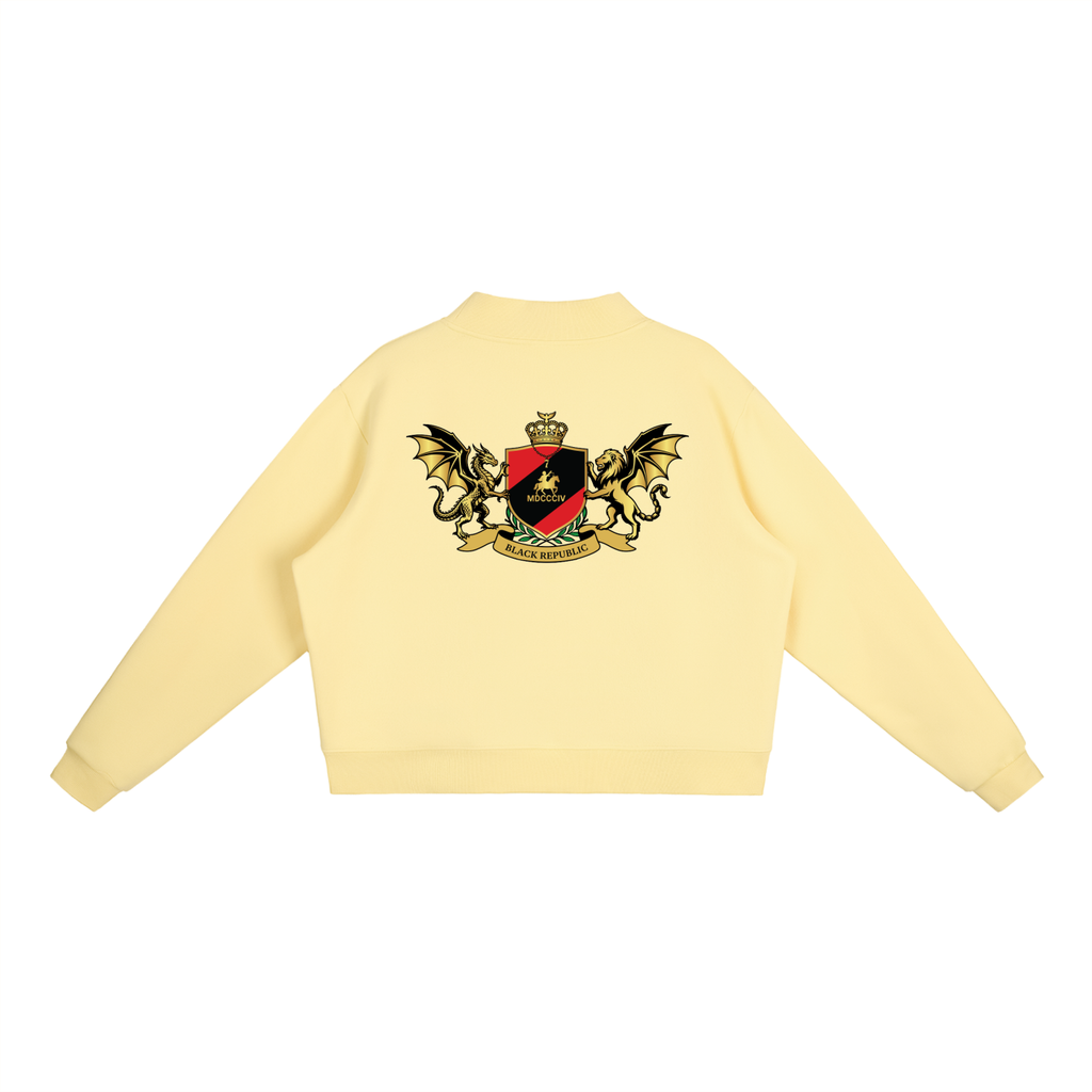 1804  Fleece Mock-Neck Crew Sweatshirt