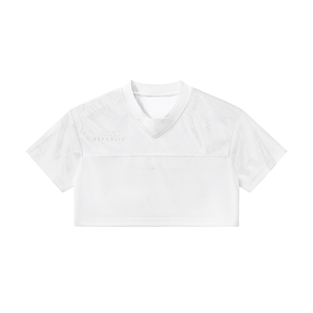Women’s Cropped Paneled V-Neck Jersey
