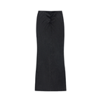 1804 Dyed Washed Drawstring Maxi Skirt