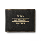 "Black Capitalist Matter" Embossed Leather Card Wallet