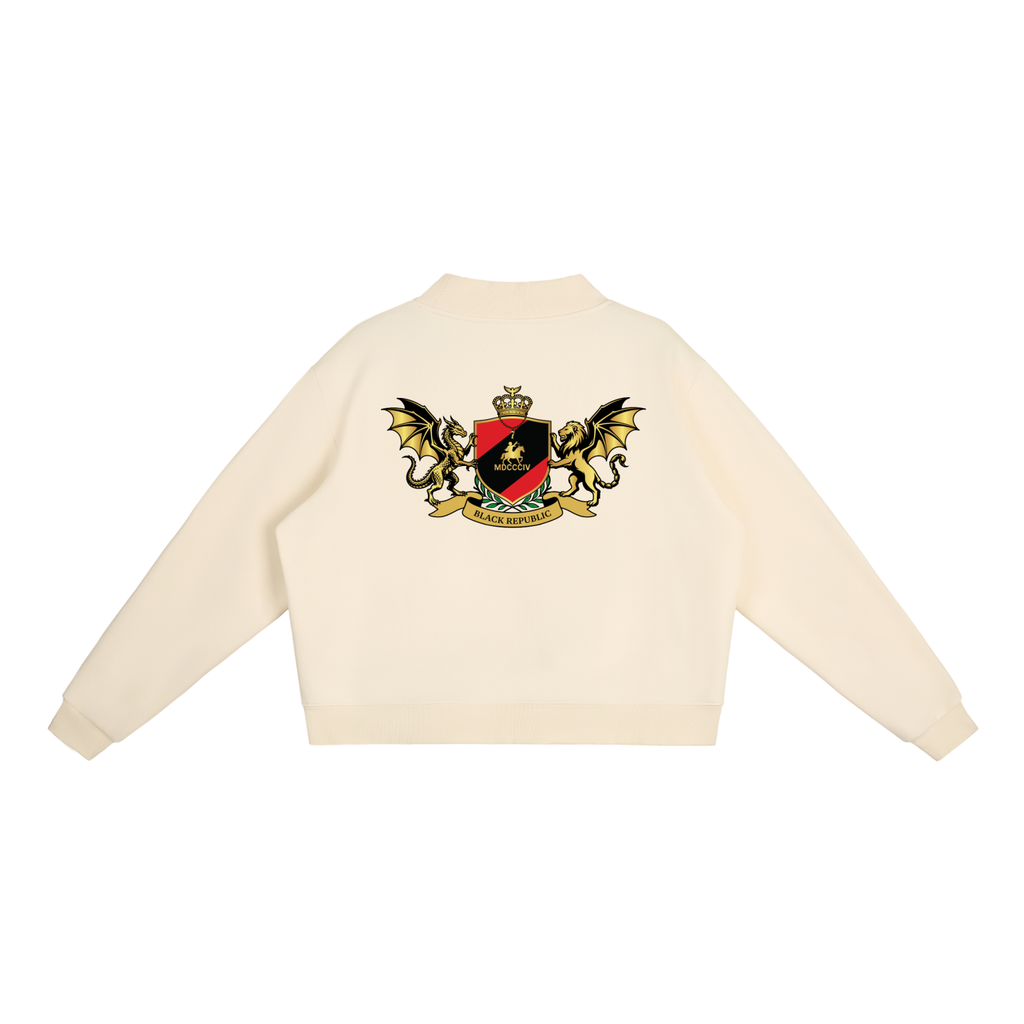 1804  Fleece Mock-Neck Crew Sweatshirt