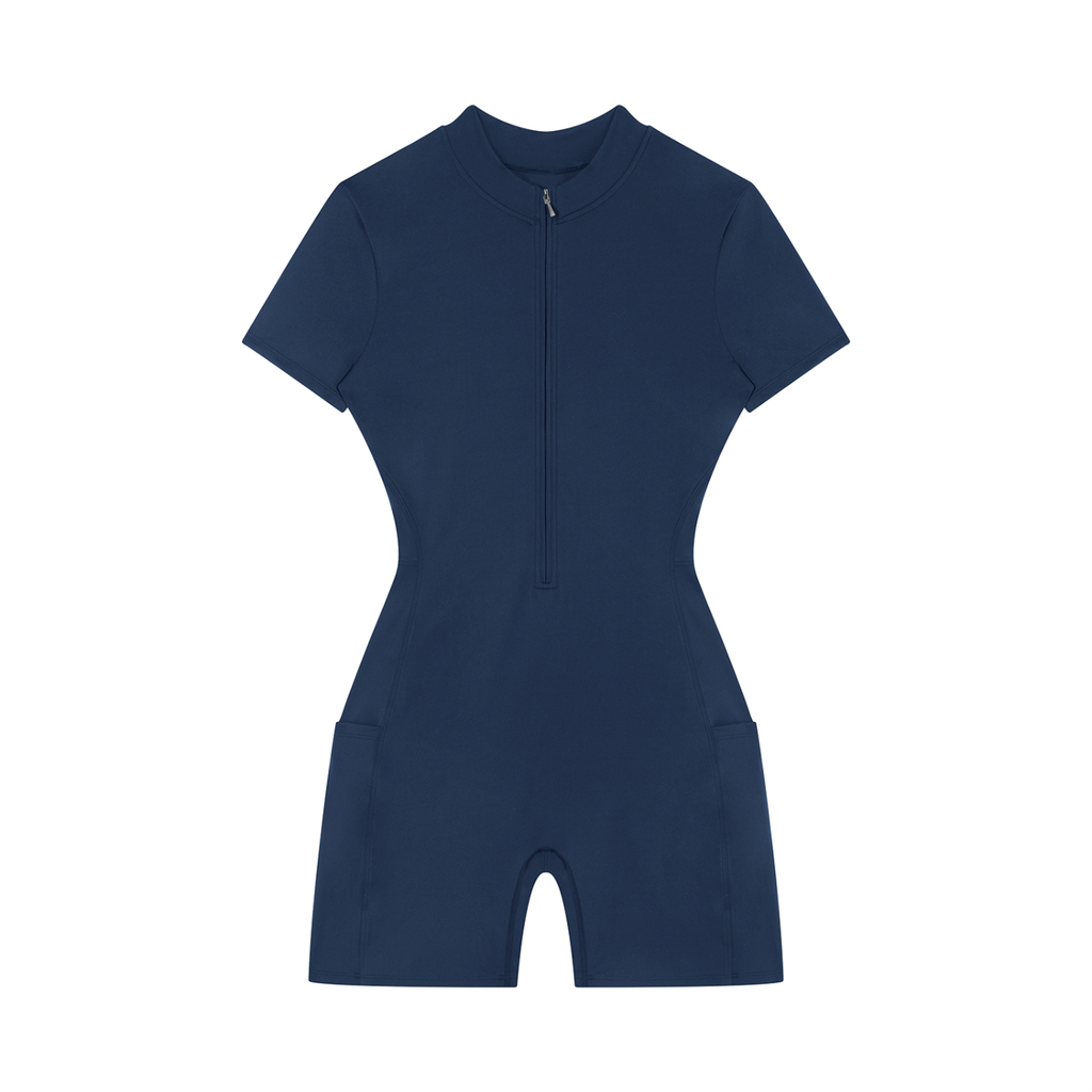 1804 Women's Quarter-Zip Short Sleeve Romper