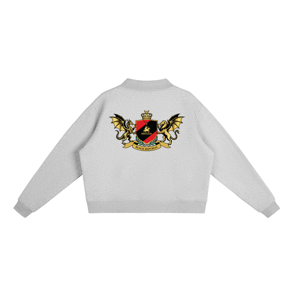 1804  Fleece Mock-Neck Crew Sweatshirt