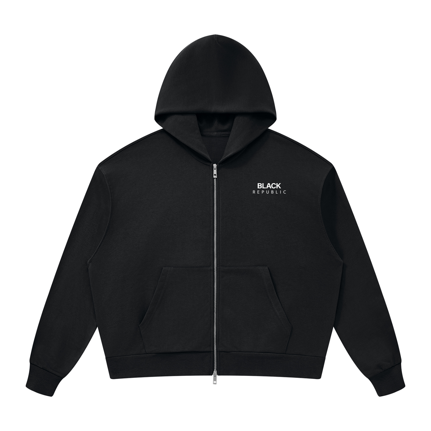 Drop Shoulder Full Zip Hoodie