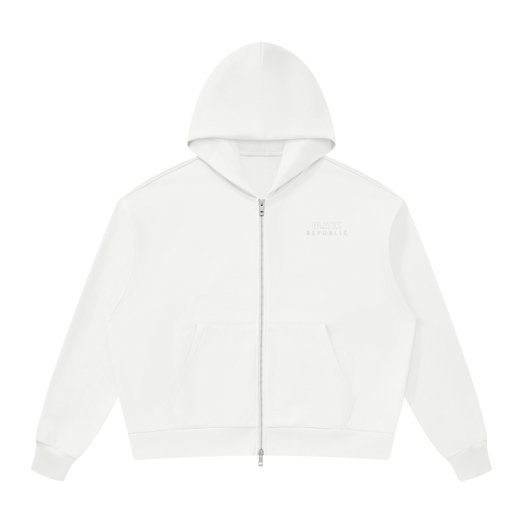 Drop Shoulder Full Zip Hoodie