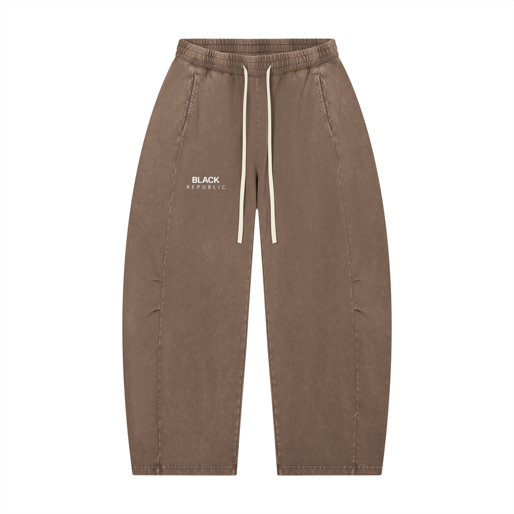 Mineral Wash Barrel Leg Pants