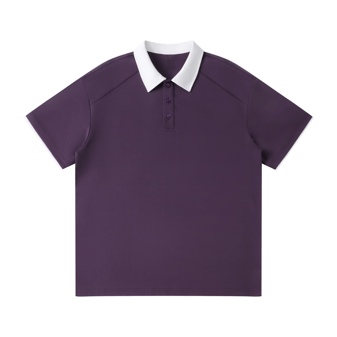 Contrast Collar Raglan Polo Shirt Tee