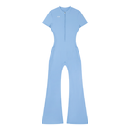 Women’s Tight Flared Leg Quarter-Zip Jumpsuit