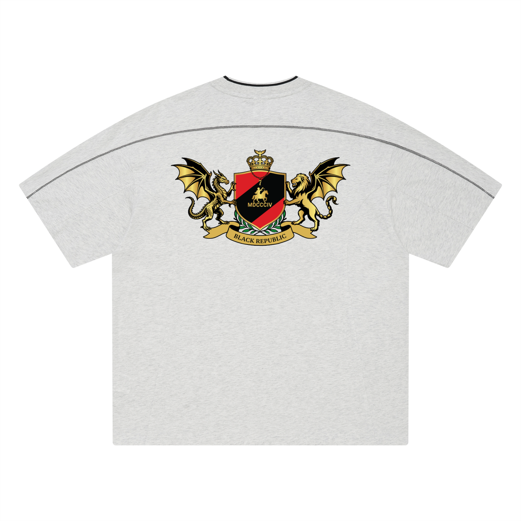 Unisex Oversized Contrast Tape Tee