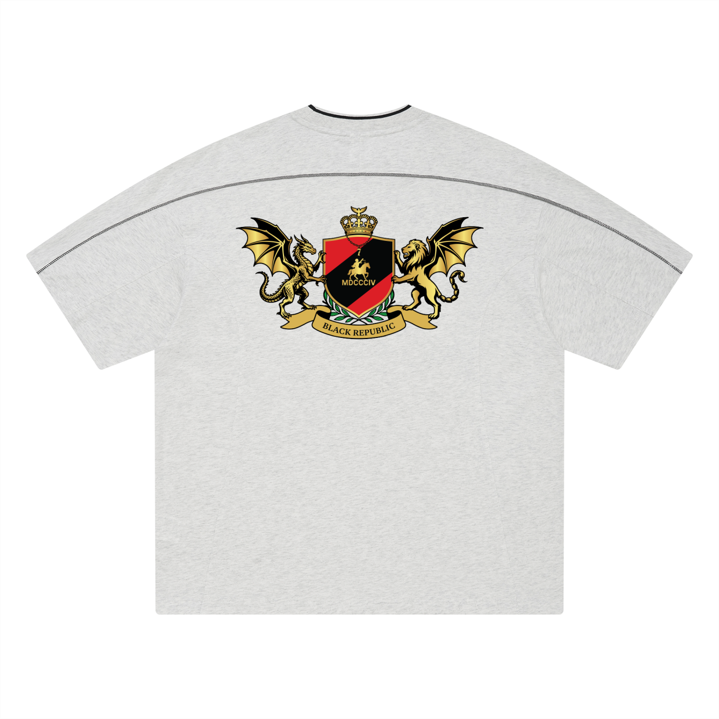 Unisex Oversized Contrast Tape Tee