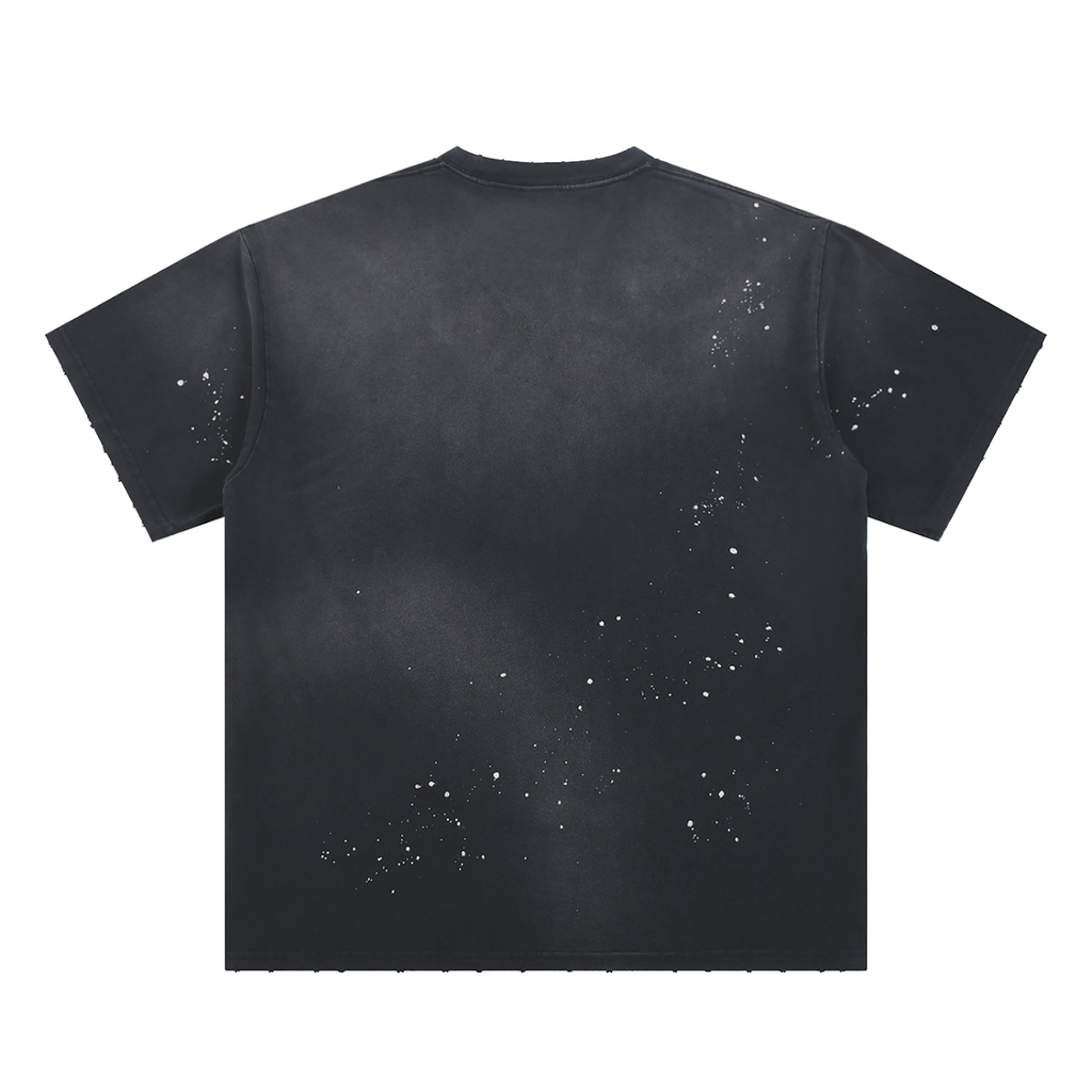 Hand-Frayed Sunfade Paint Splatter Tee