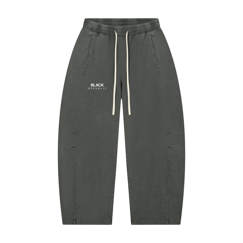 Mineral Wash Barrel Leg Pants