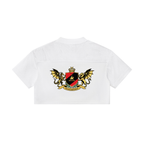 Women’s Cropped Paneled V-Neck Jersey