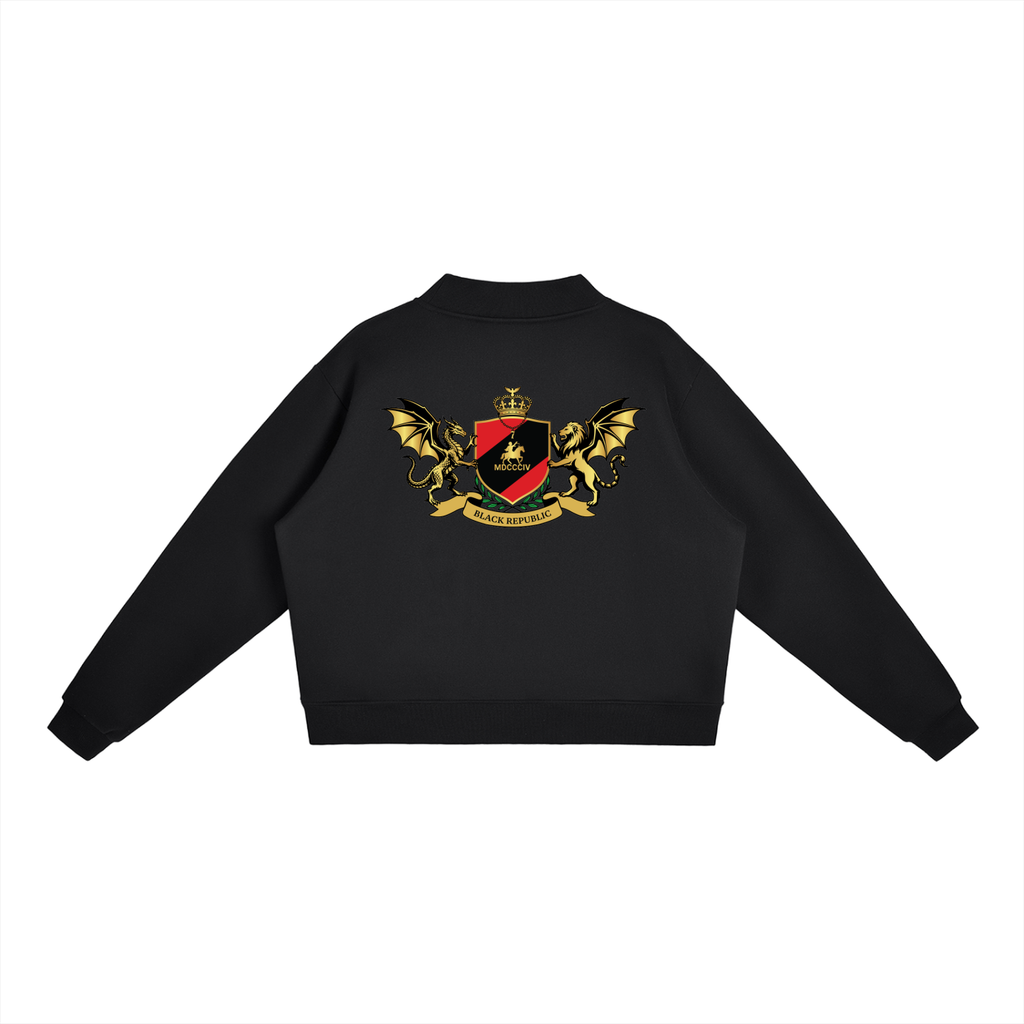 1804  Fleece Mock-Neck Crew Sweatshirt