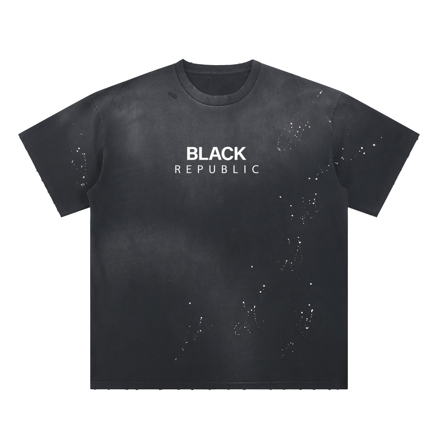 Hand-Frayed Sunfade Paint Splatter Tee