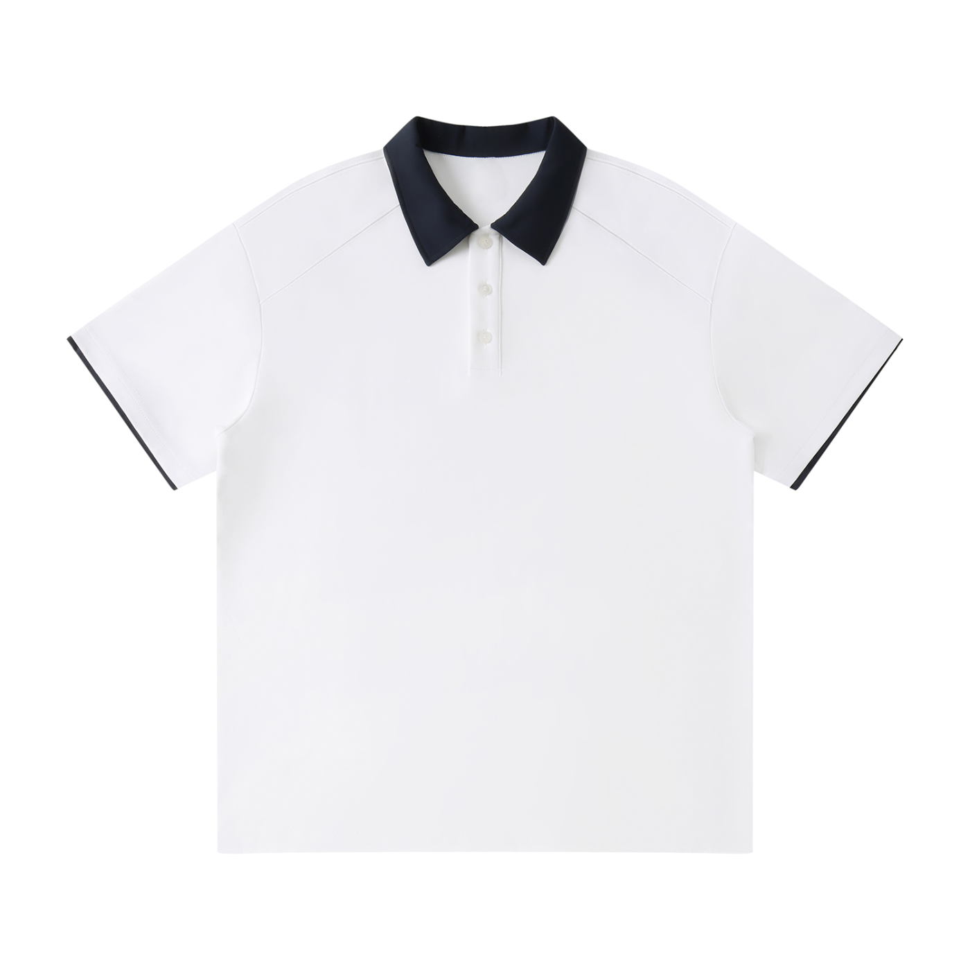 Contrast Collar Raglan Polo Shirt Tee