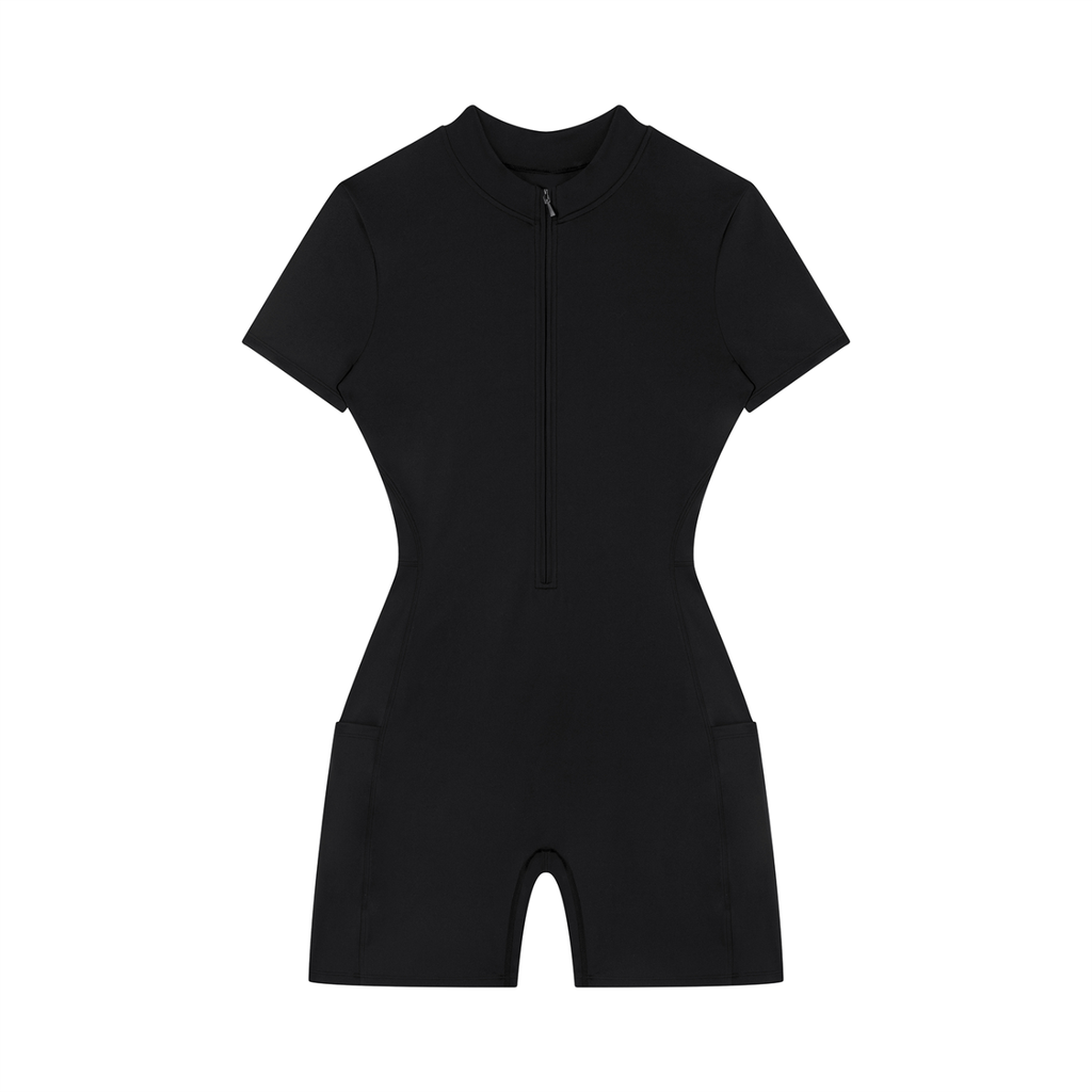 1804 Women's Quarter-Zip Short Sleeve Romper