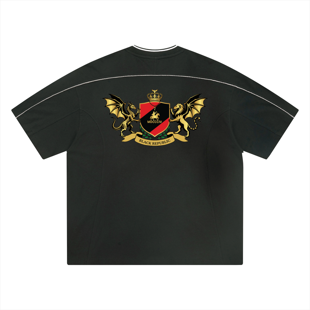 Unisex Oversized Contrast Tape Tee