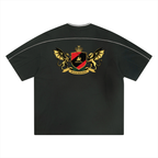 Unisex Oversized Contrast Tape Tee