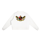 1804  Fleece Mock-Neck Crew Sweatshirt