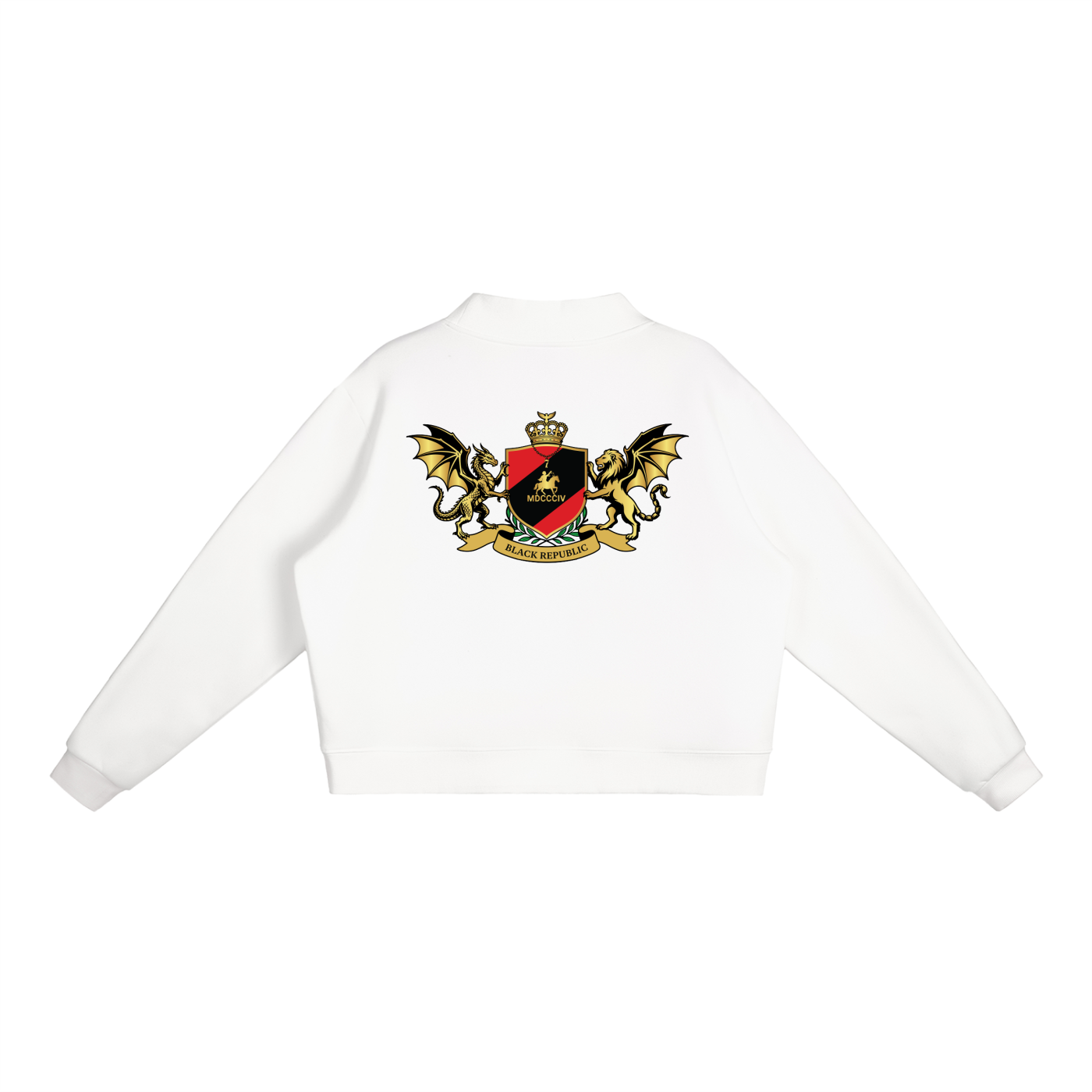 1804  Fleece Mock-Neck Crew Sweatshirt