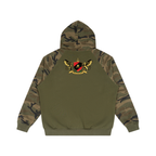 Camo-Splice Raglan Zip Hoodie