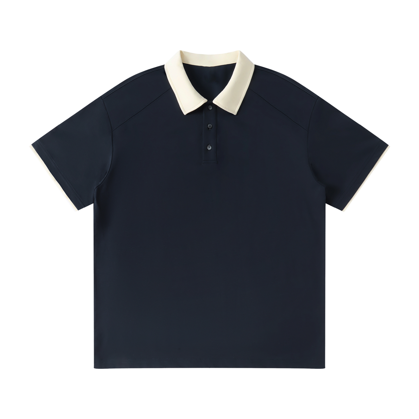 Contrast Collar Raglan Polo Shirt Tee