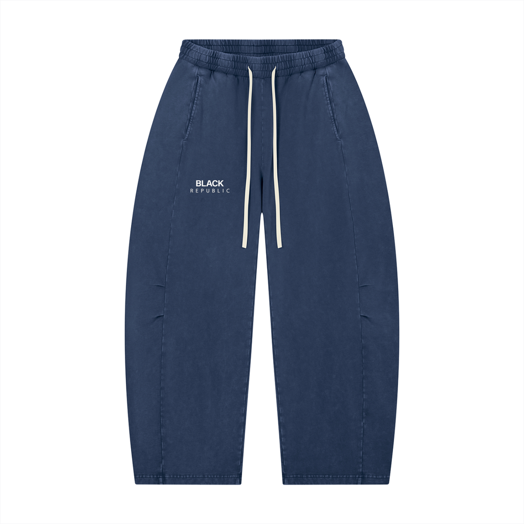 Mineral Wash Barrel Leg Pants