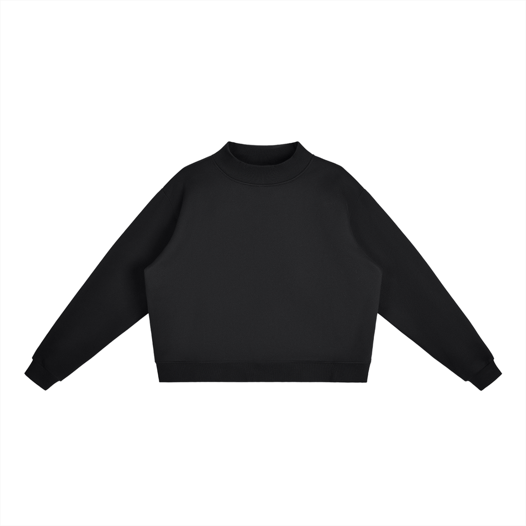 1804  Fleece Mock-Neck Crew Sweatshirt
