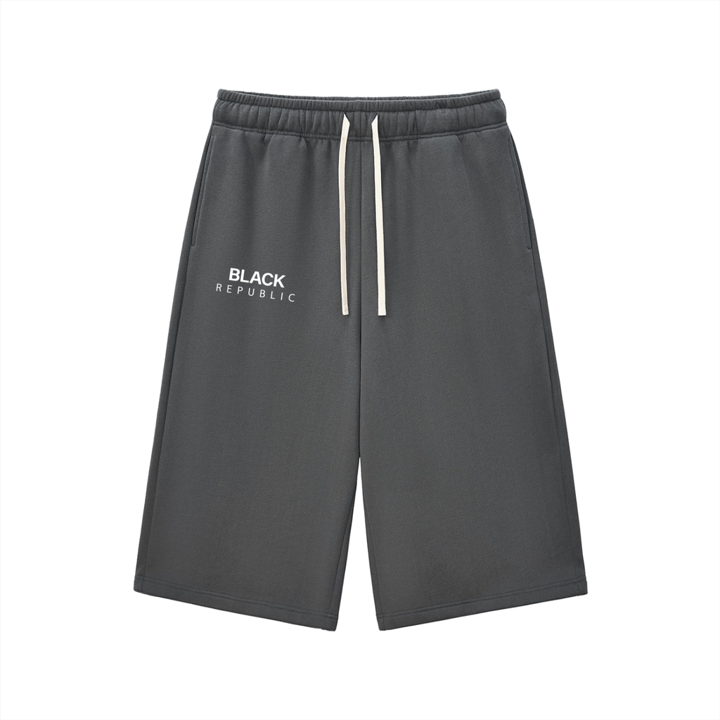 Drawstring Three-quarter Sweatpants