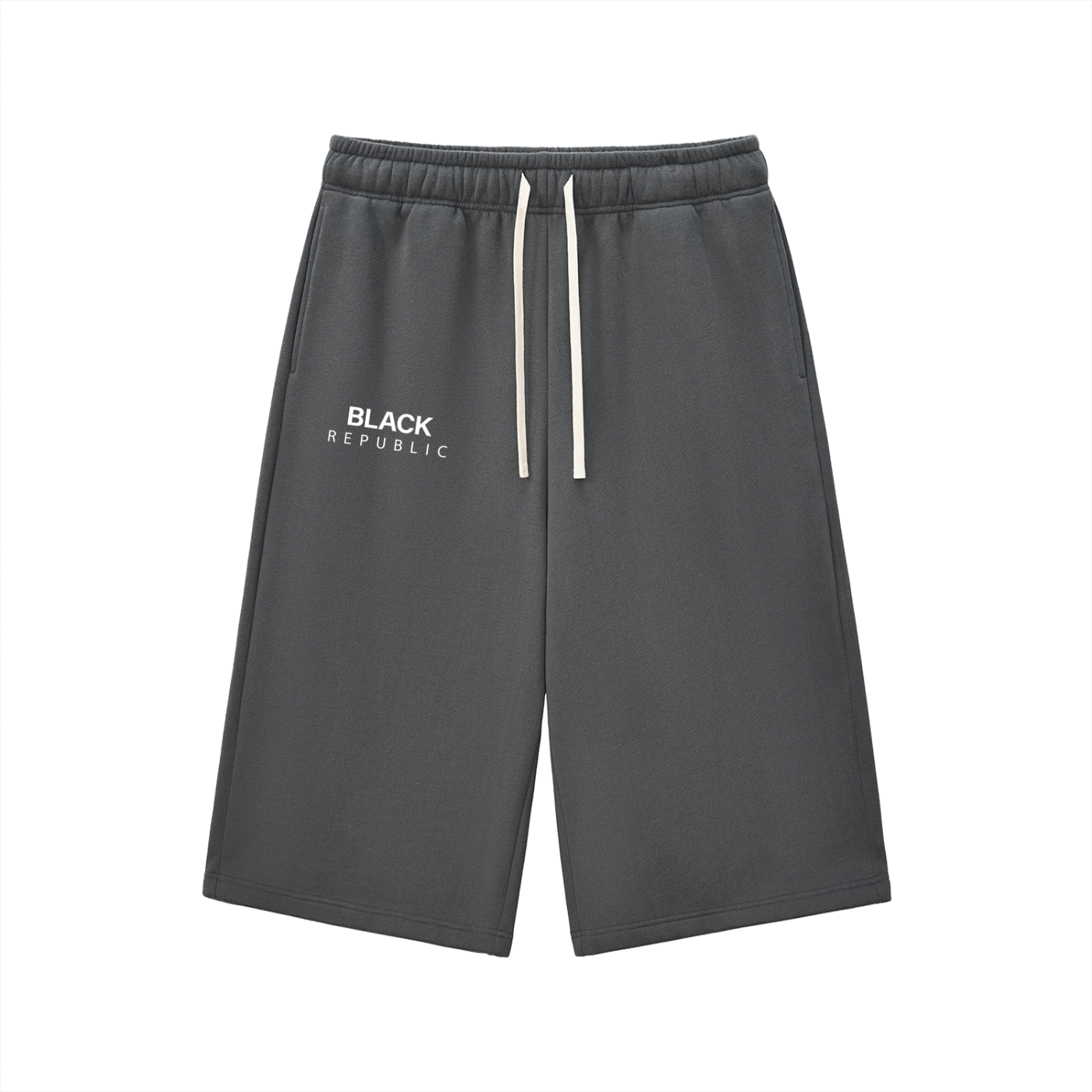 Drawstring Three-quarter Sweatpants