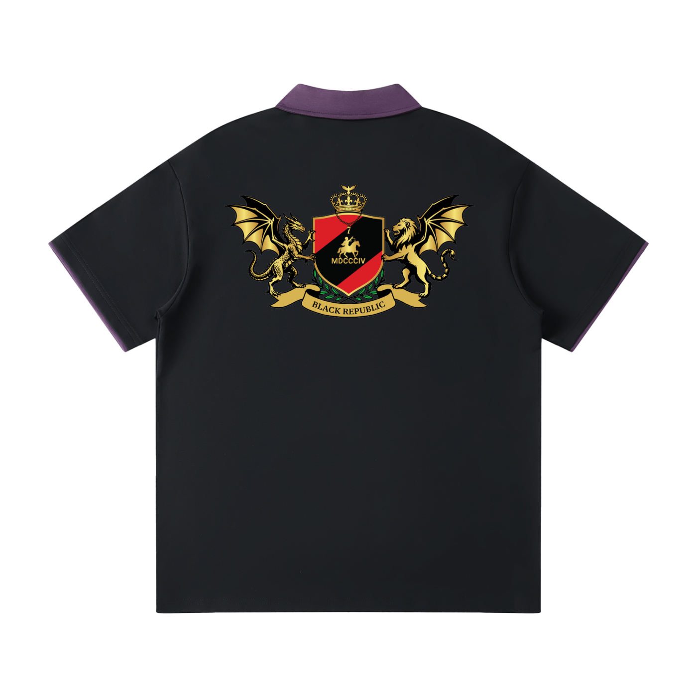 Contrast Collar Raglan Polo Shirt Tee
