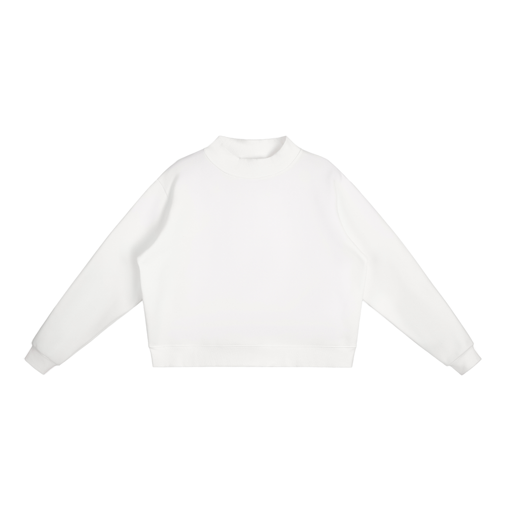 1804  Fleece Mock-Neck Crew Sweatshirt