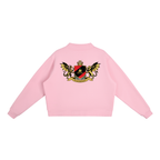 1804  Fleece Mock-Neck Crew Sweatshirt