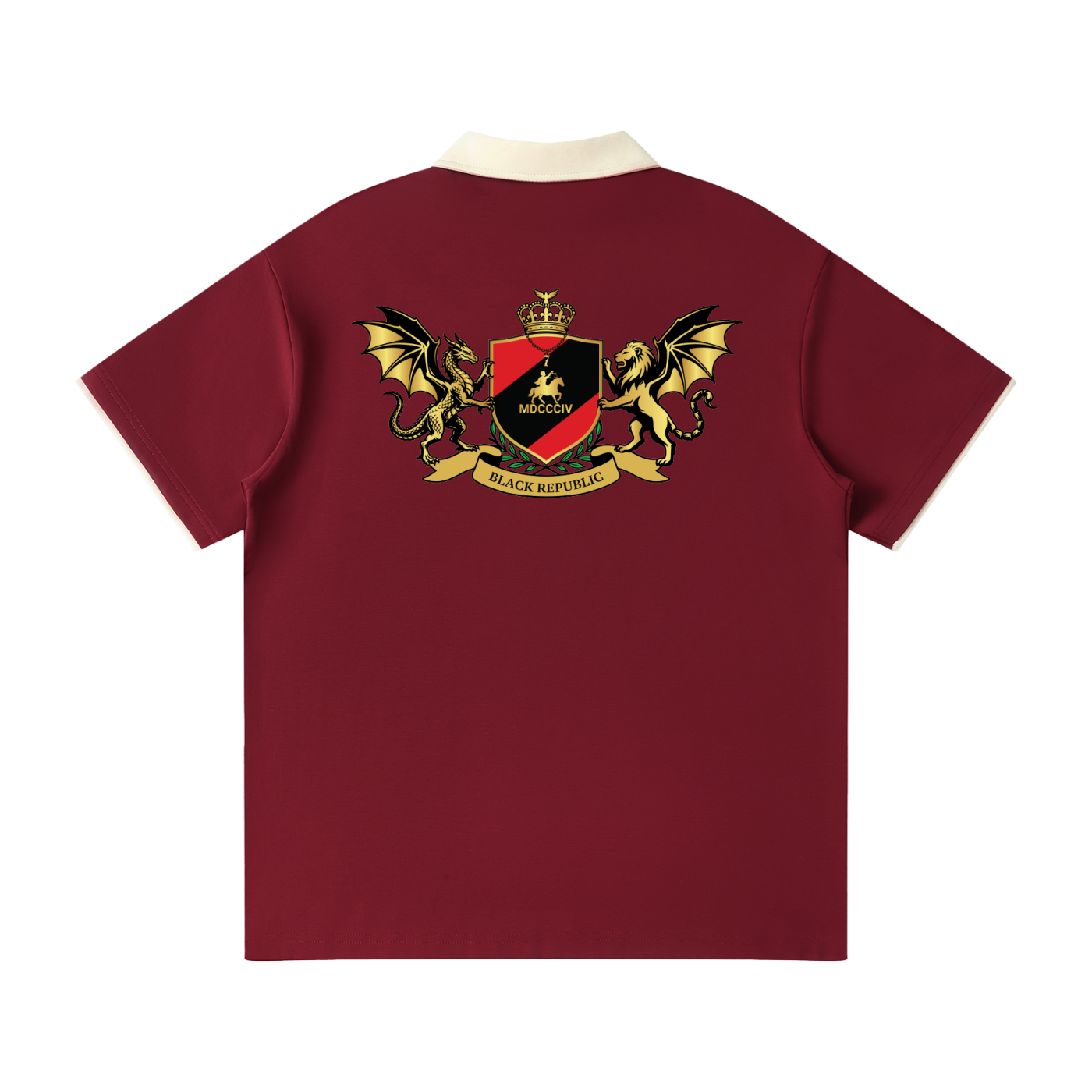Contrast Collar Raglan Polo Shirt Tee