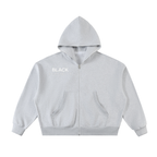 Fleeced Full-Zip Boxy Hoodie